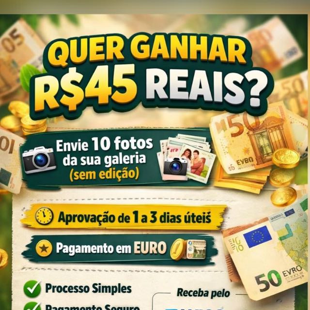 GANHE 45 REAIS ENVIANDO 10 FOTOS - Grupos WhatsApp no SeuGrupo