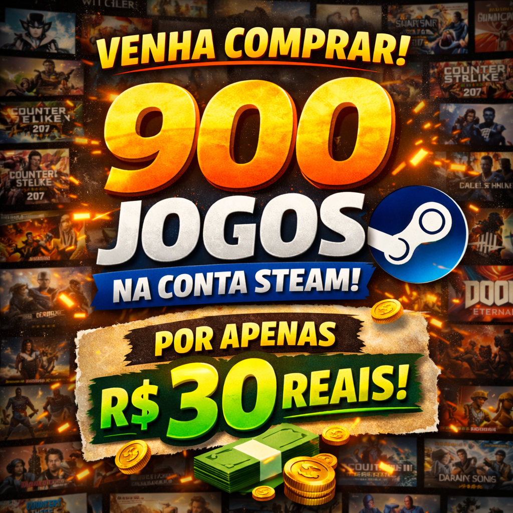 900 jogos steam por R$30 - grupo de Telegram no SeuGrupo