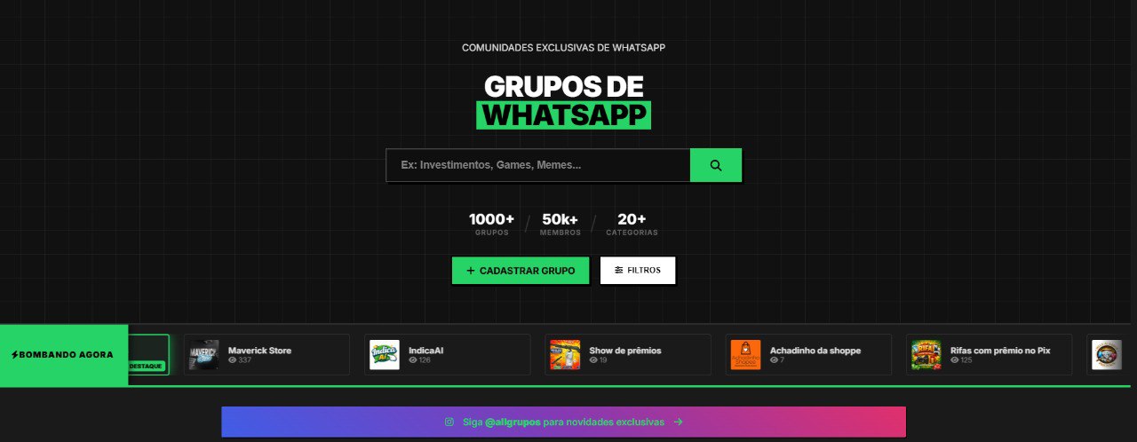 Grupos para WhatsApp: Links de Convite Verificados e Ativos | AllGrupos - Sites no SeuGrupo