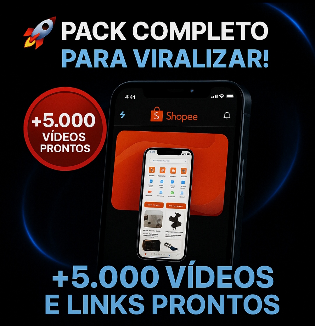 Super Pack com  mais de 5mil Vídeos Virais para Afiliados Shopee - grupo de Hotmart no SeuGrupo